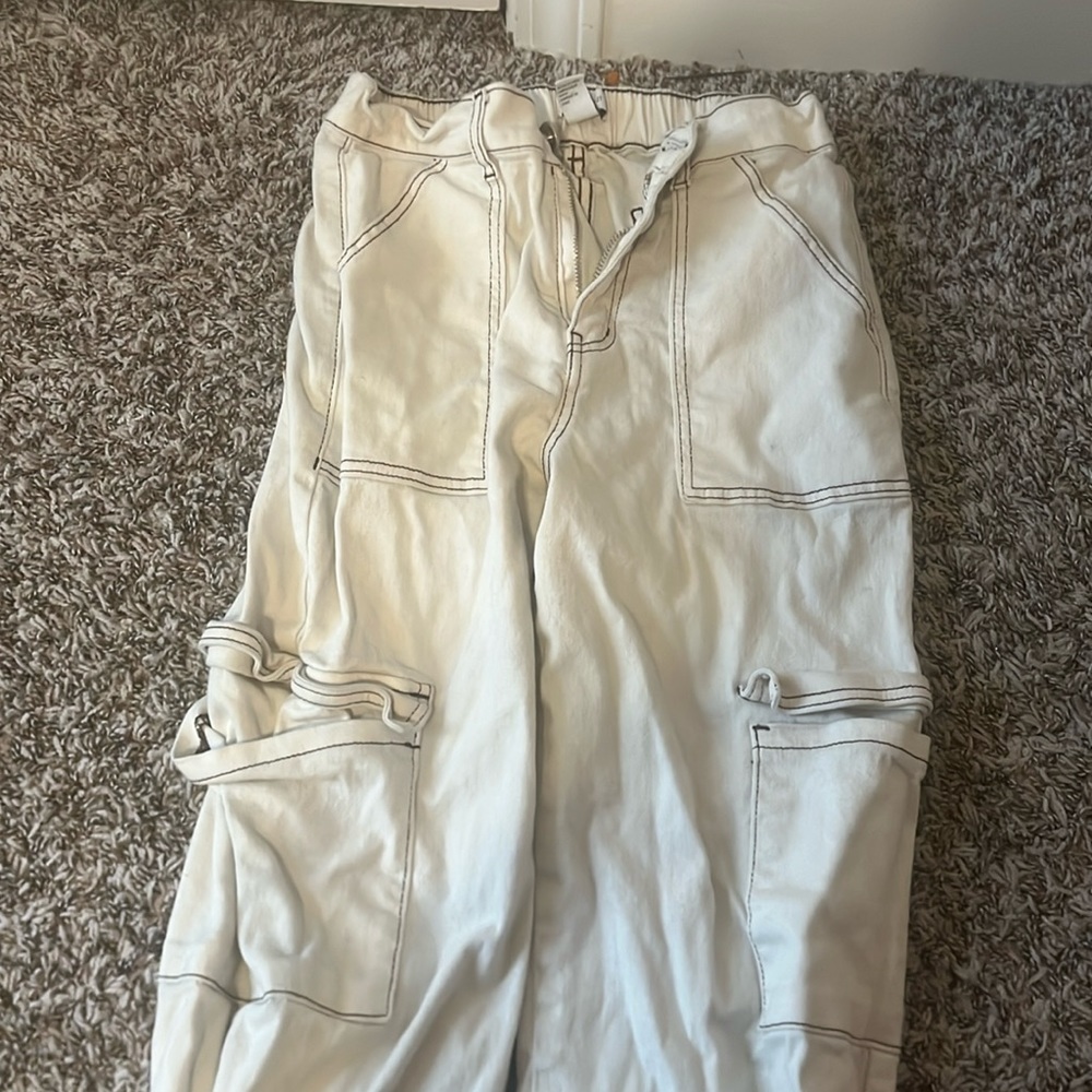 forever 21 white cargo pants